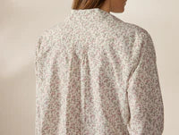 Coyuchi Small Plum Blossom Primrose Women's Isla Organic Cotton Long Sleeve Pajama Set