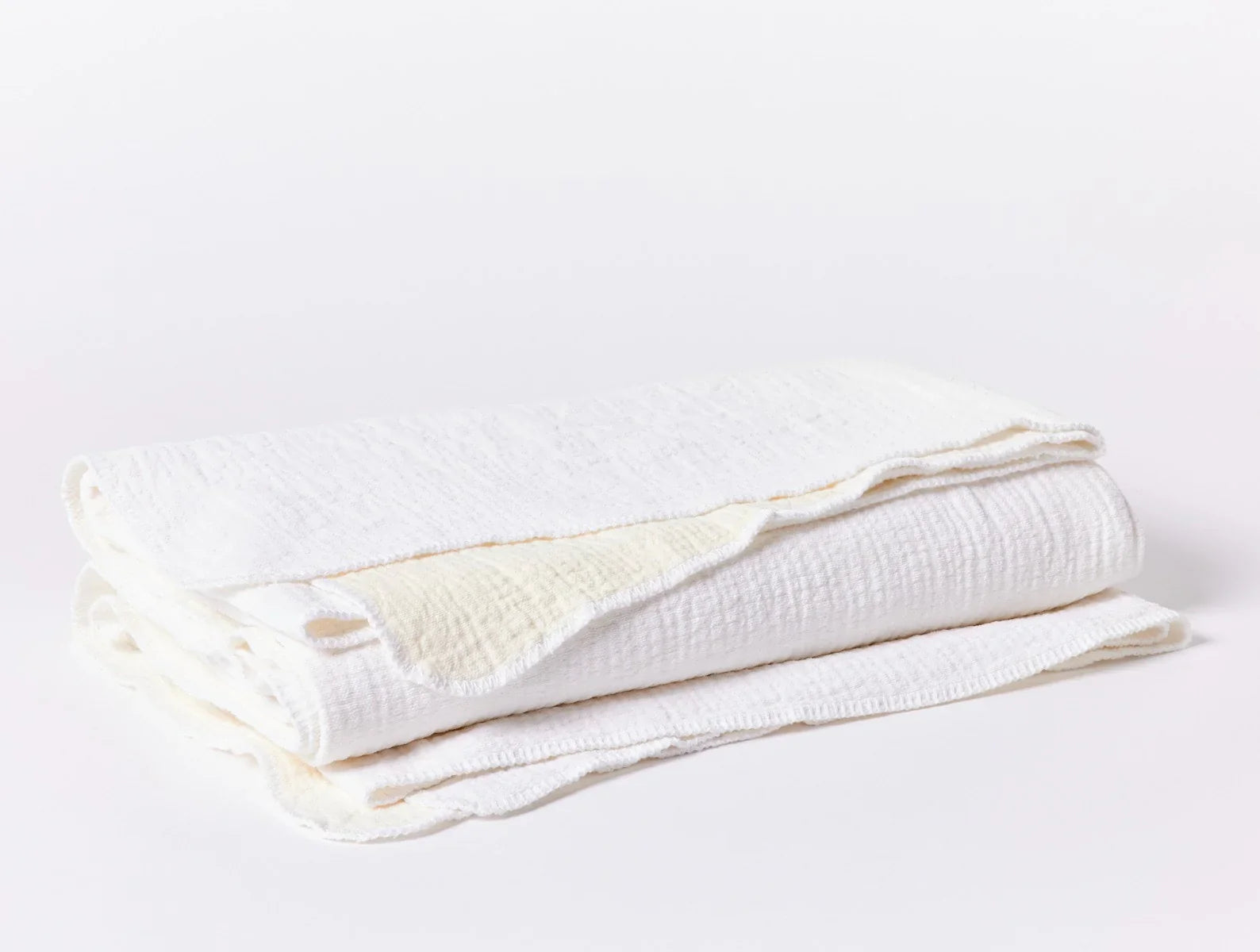 Coyuchi Alpine White Cozy Cotton Organic Blanket