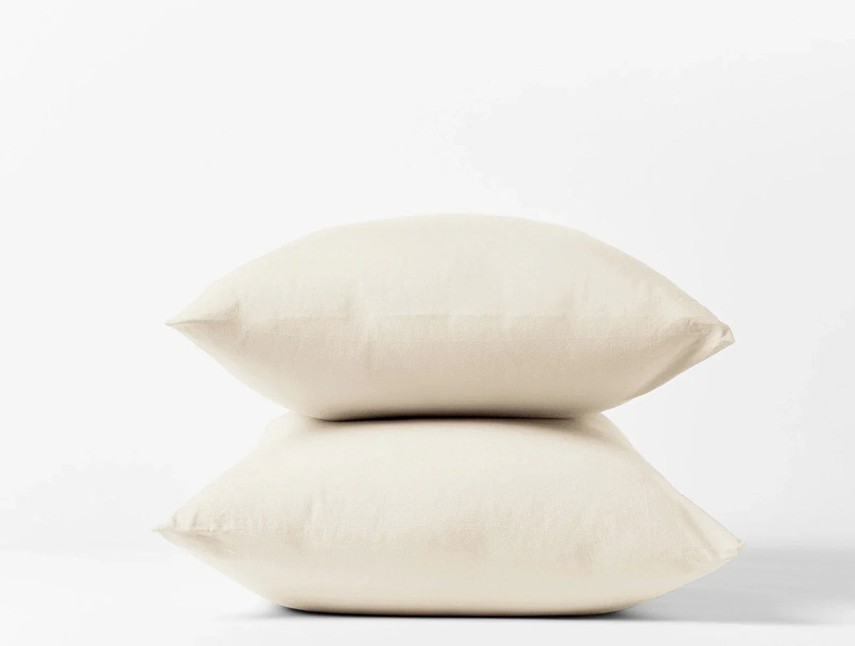 Coyuchi King Pillowcase Set Undyed Organic Crinkled Percale Sheet Set