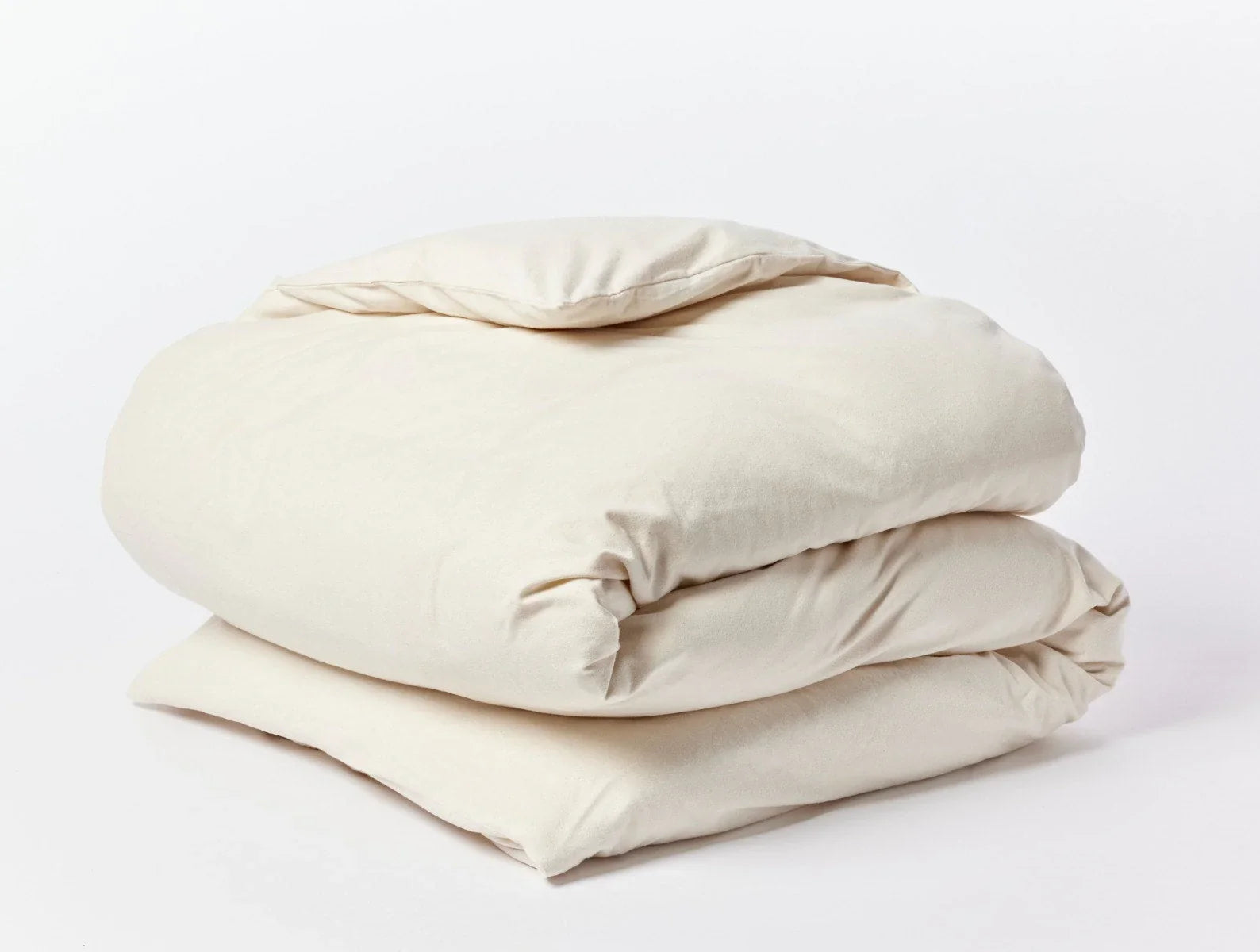 Coyuchi King Cal King Undyed Cloud Brushed Organic Flannel Duvet Cover