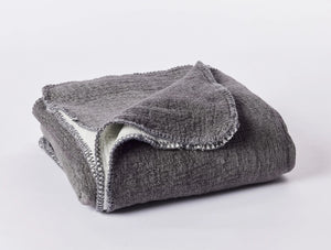 Coyuchi Charcoal Cozy Cotton Organic Baby Blanket