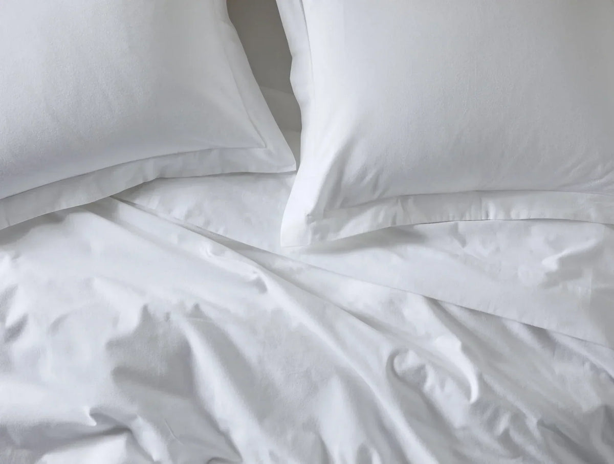 Coyuchi Sham - Standard Alpine White Cloud Brushed Organic Flannel Duvet Cover