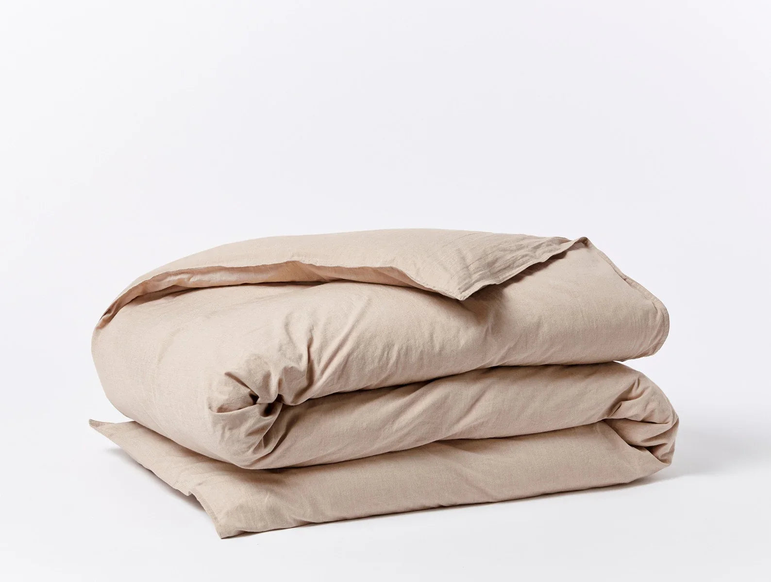 Coyuchi Hazel Chambray Organic Crinkled Percale Duvet Cover