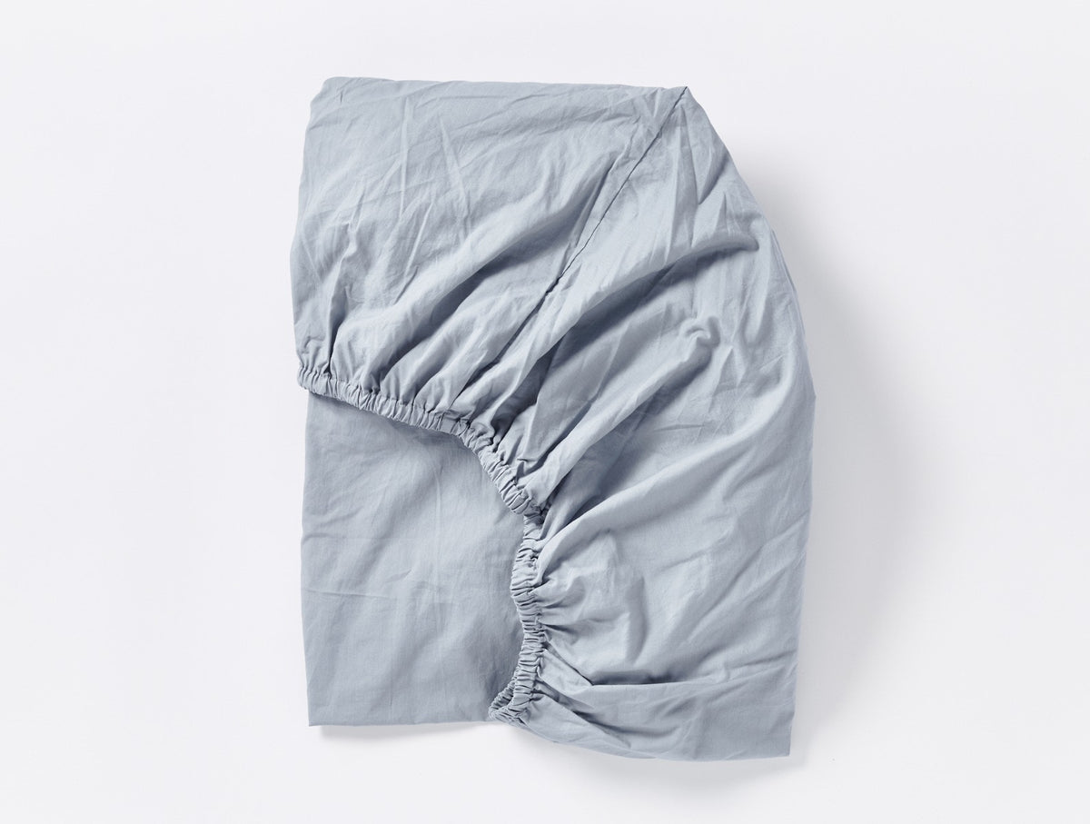 Coyuchi Organic Crinkled Percale Crib Fitted Sheet