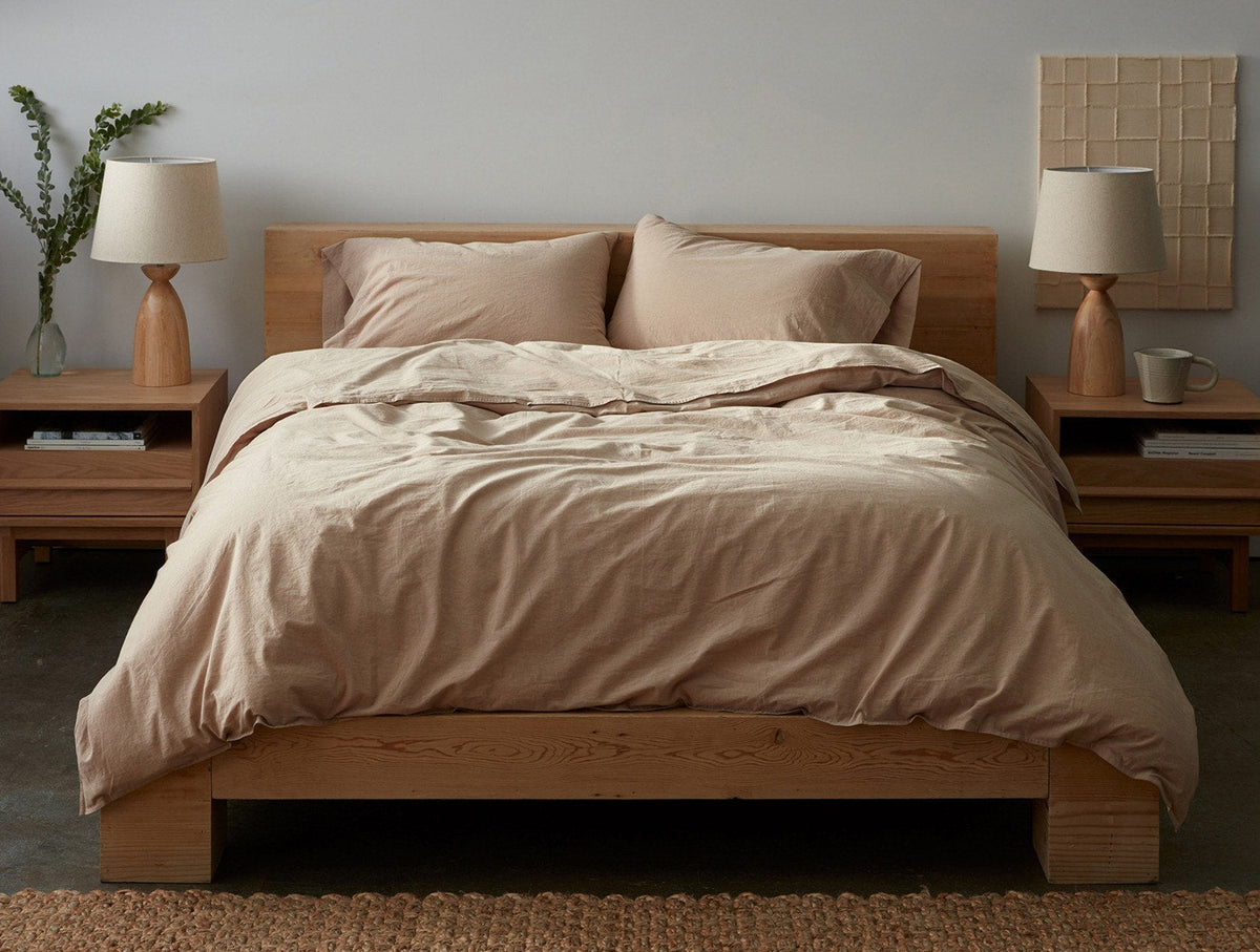 Coyuchi Organic Crinkled Percale Duvet Cover