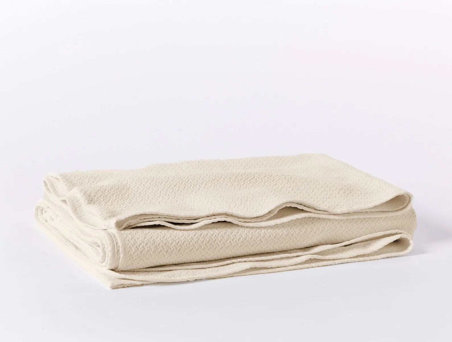 Coyuchi Full Queen Undyed Honeycomb Organic Blanket
