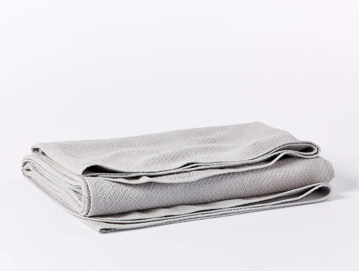 Coyuchi Full Queen Pewter Honeycomb Organic Blanket