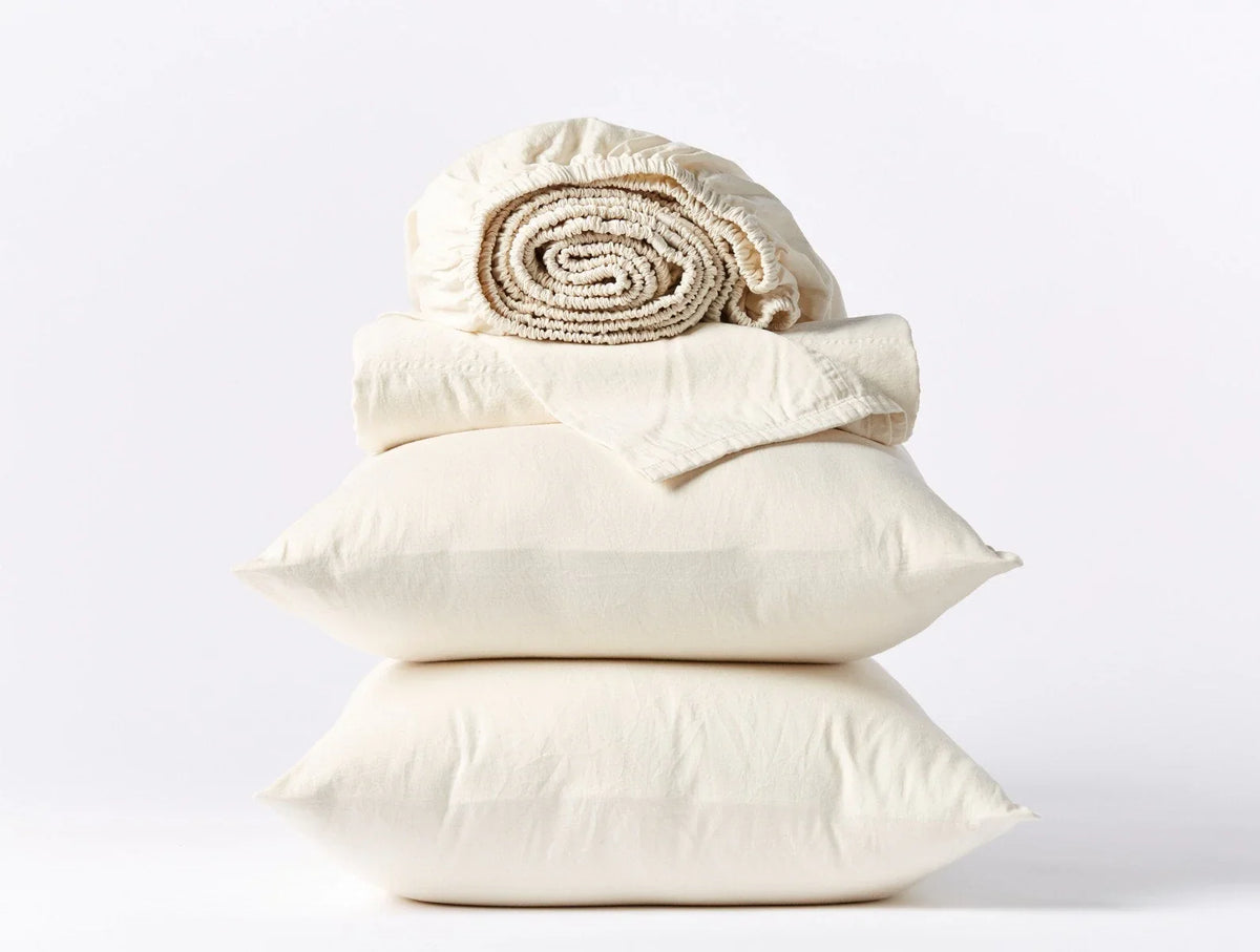 Coyuchi King Undyed Classic Organic Sateen Sheet Set