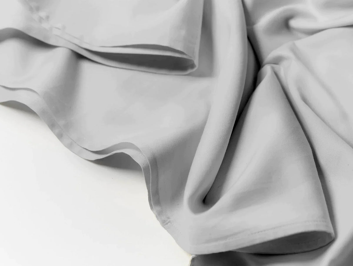 Coyuchi Pale Gray Cloud Soft Organic Sateen Travel Sack