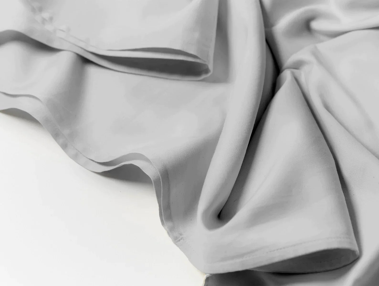 Coyuchi Pale Gray Cloud Soft Organic Sateen Travel Sack