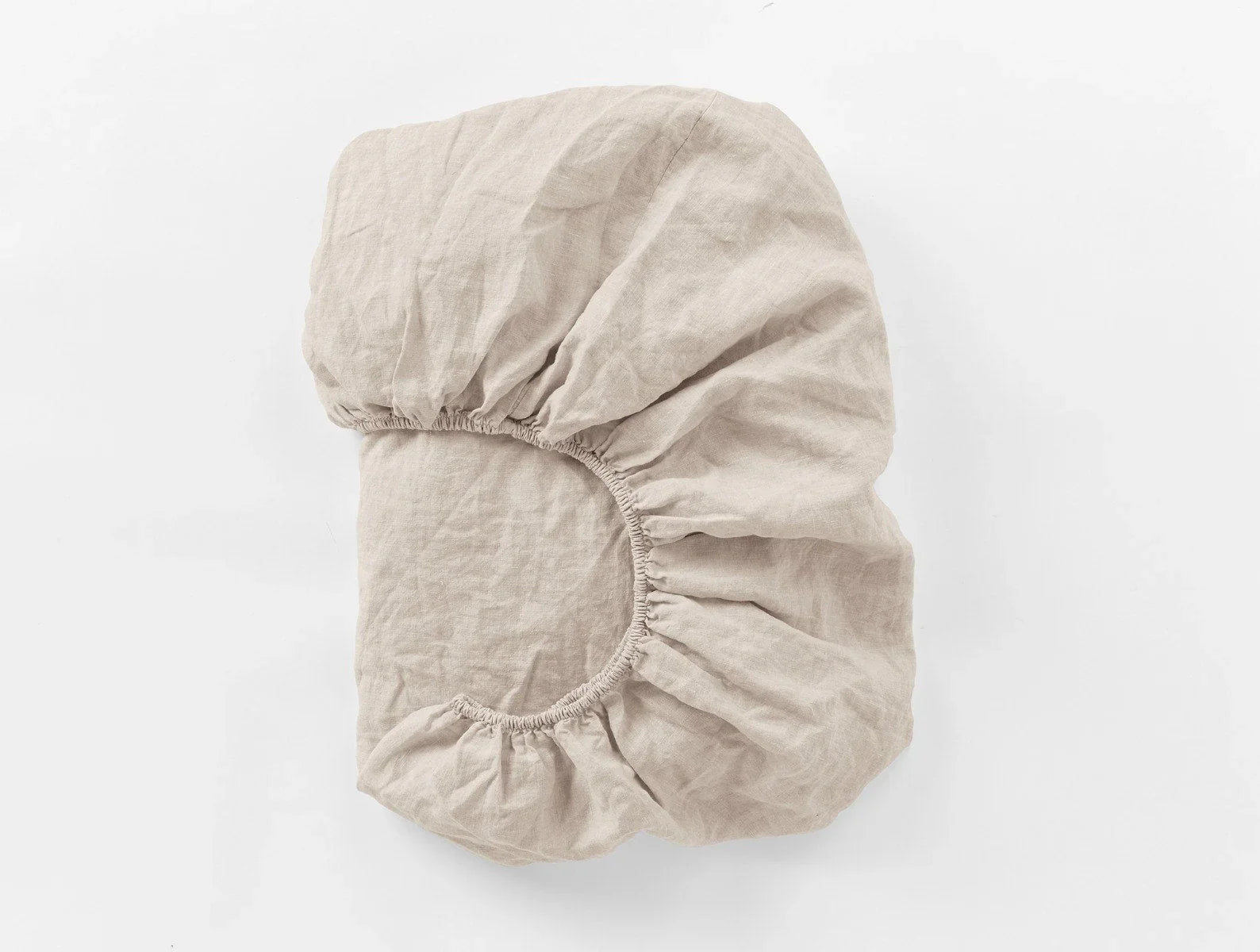 Coyuchi Full Natural Chambray Organic Relaxed Linen Fitted Sheet