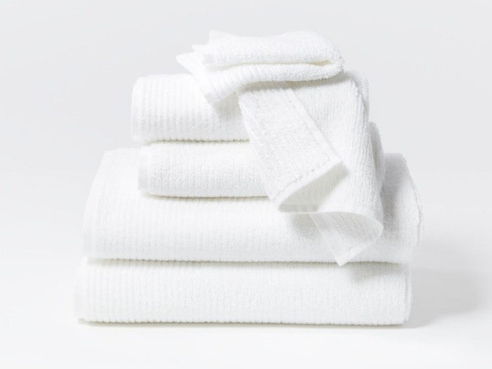 Coyuchi Alpine White Temescal Organic Towels &amp; Bath Mat