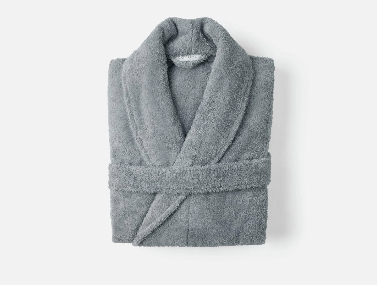 Coyuchi Medium Large Fossil Unisex Cloud Loom Organic Robe