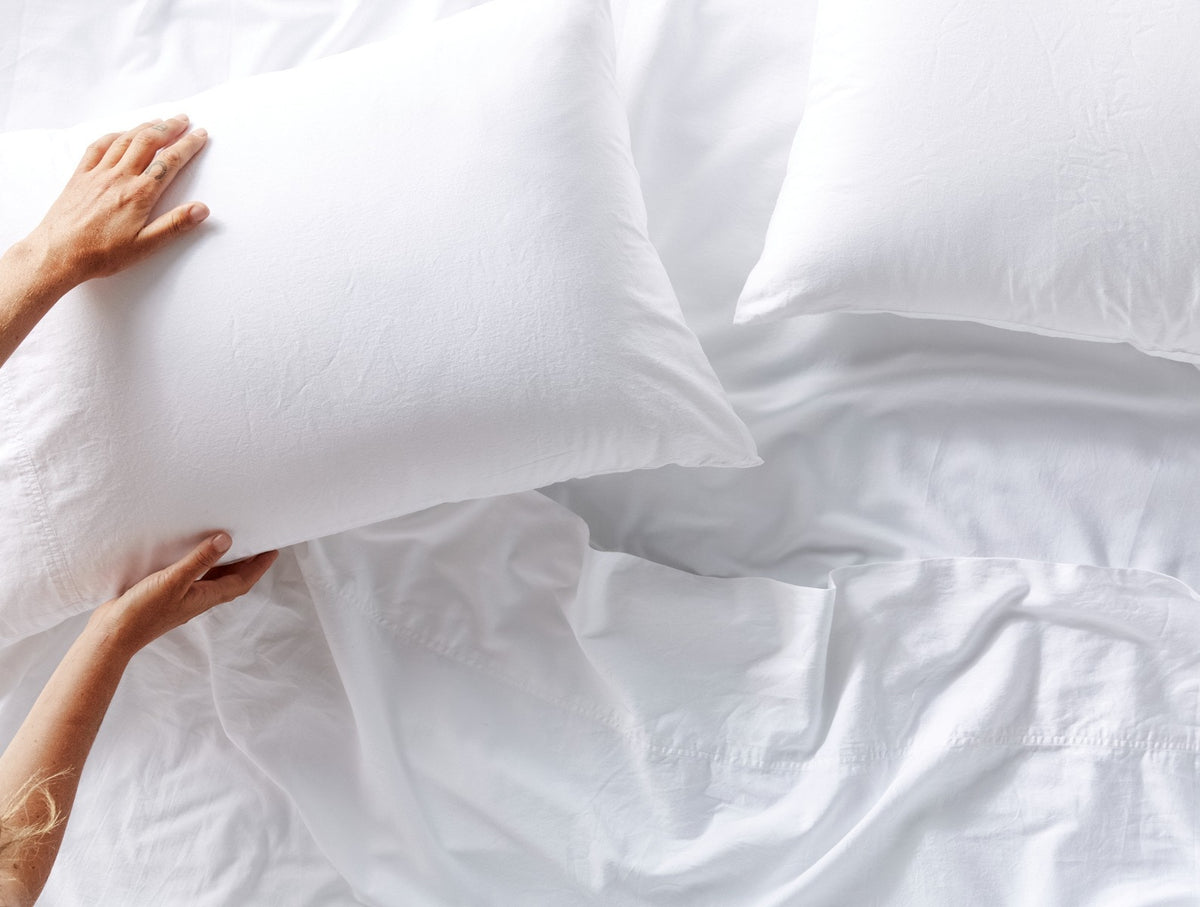 Coyuchi Alpine White Cloud Soft Organic Sateen Sheet Set