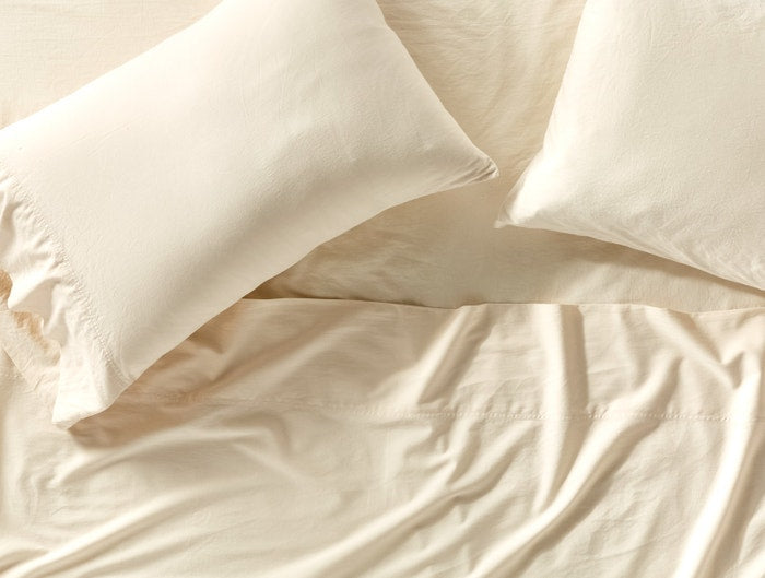 Coyuchi Undyed Cloud Soft Organic Sateen Sheet Set